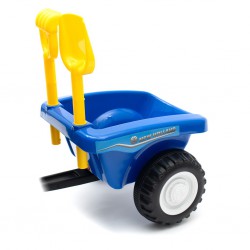 Baby Mix traktor s vlečkou a nářadím New Holland modré