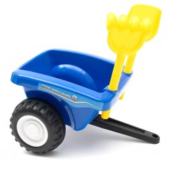 Baby Mix traktor s vlečkou a nářadím New Holland modré