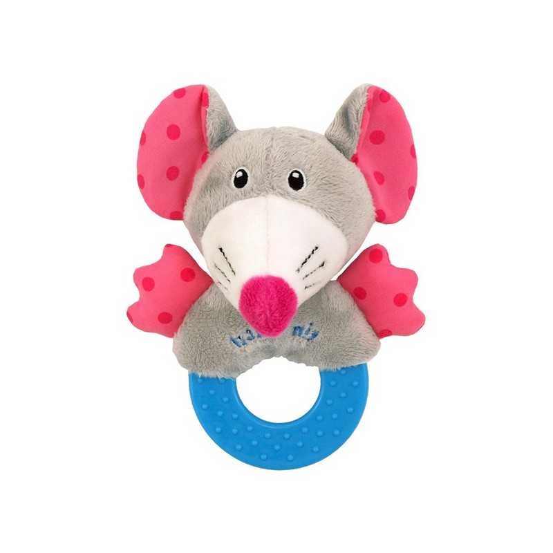 Dětské plyšové chrastítko kousátko Baby Mix myška Dětské plyšové chrastítko kousátko Baby Mix myška