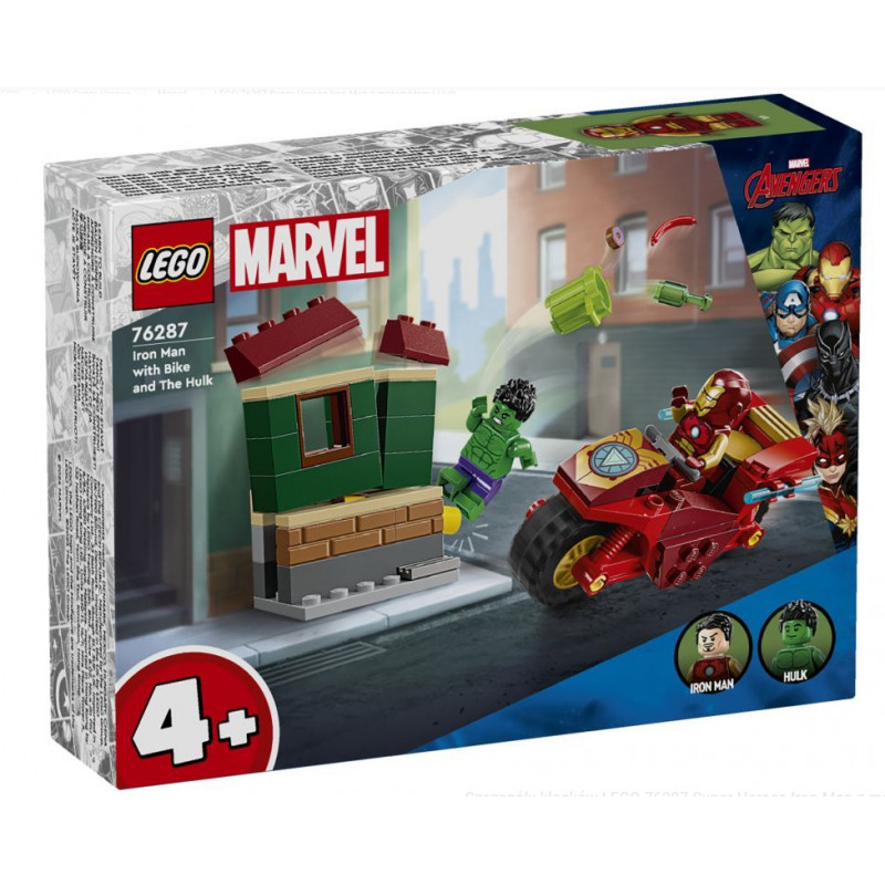 LEGO Marvel 76287 Iron Man s motorkou a Hulk LEGO Marvel 76287 Iron Man s motorkou a Hulk