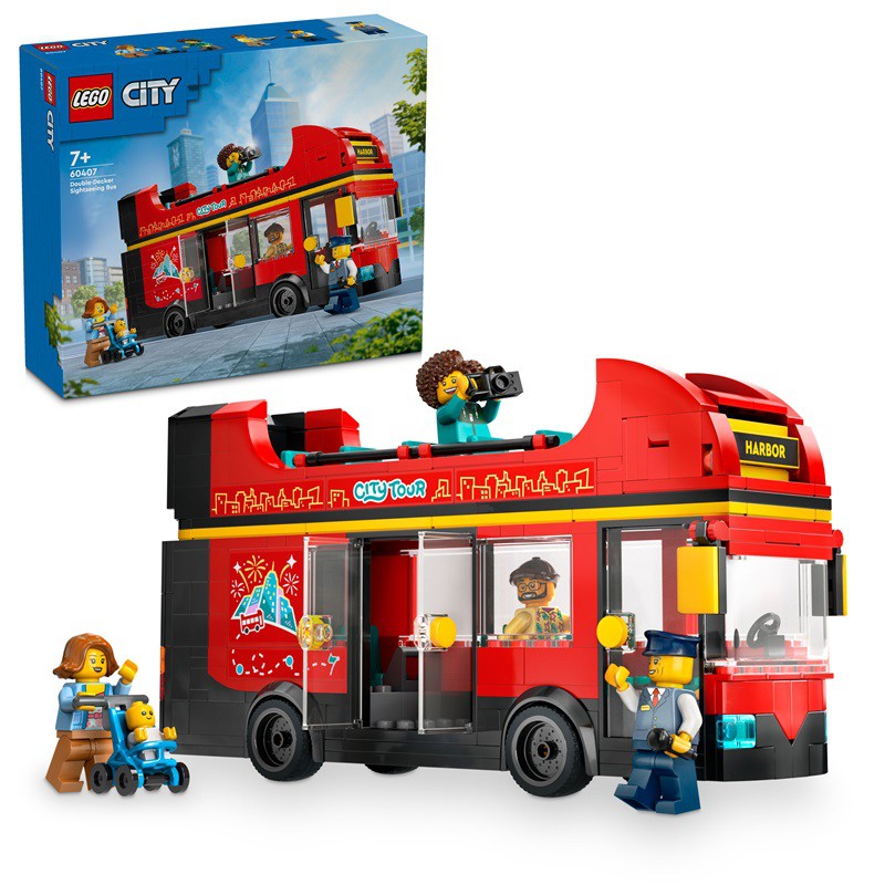 LEGO City 60407 Červený dvoupodlažní vyhlídkový autobus LEGO City 60407 Červený dvoupodlažní vyhlídkový autobus
