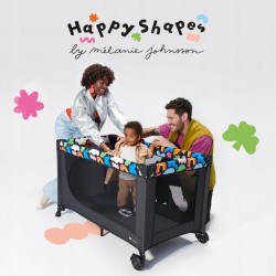 Kinderkraft cestovní postýlka 2W1 JOY 2 HAPPY SHAPES