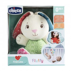 Chrastítko CHICCO Musical Rabbit Fluffly