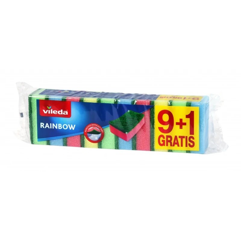 Univerzální houbička Rainbow 9+1 ks