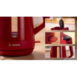 Rychlovarná konvice TWK 1M124 1,7L 2400W Červená