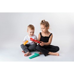 Gumové měkké nářadí Hencz Toys, pastelové - 3 ks