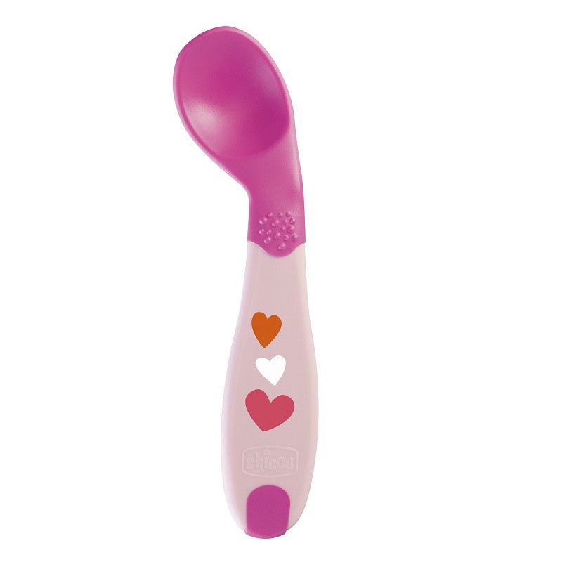 CHICCO První lžička 8m+ růžová CHICCO První lžička 8m+ růžová