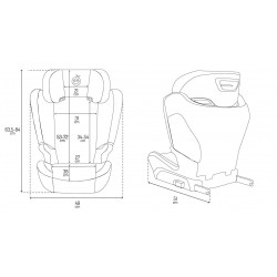 MOMI MEI Autosedačka 100-150 CM černá