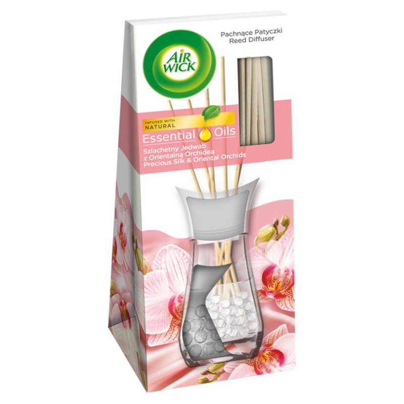 Air Wick vonné tyčinky Ušlechtilé Hedvábí s orientální orchidej 25 ml Air Wick vonné tyčinky Ušlechtilé Hedvábí s orientální orchidej 25 ml