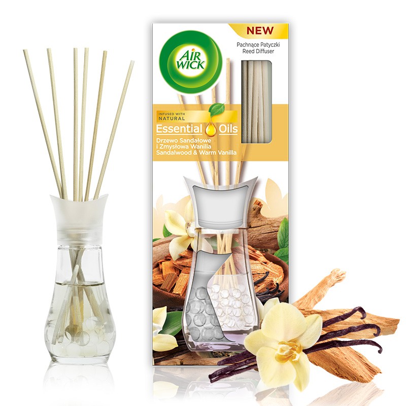 Air Wick vonné tyčinky Santalové dřevo a smyslná vanilka 30 ml Air Wick vonné tyčinky Santalové dřevo a smyslná vanilka 30 ml