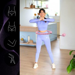 Masážní hula hoop HMS HHW02 se závažím růžová + hubnoucí pás