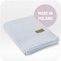 Dětská pletená deka MoMi HUG, šedá