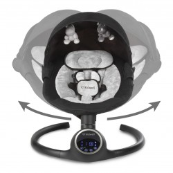 Kidwell Reve 2v1 black silver, Elektrické houpací lehátko