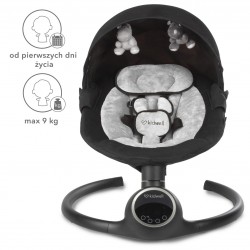 Kidwell Reve 2v1 black silver, Elektrické houpací lehátko