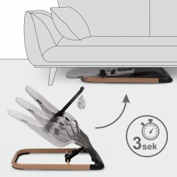 Lehátko Kidwell Laro full grey wooden
