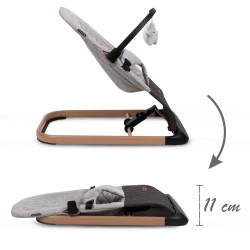 Lehátko Kidwell Laro full grey wooden