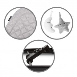 Lehátko Kidwell Laro full grey black