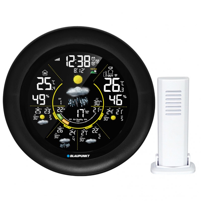 Meteostanice BLAUPUNKT WS-65BK APP s Wi-Fi a ovládáním Tuya Meteostanice BLAUPUNKT WS-65BK APP s Wi-Fi a ovládáním Tuya