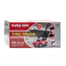 Baby Mix FIRE BRITAIN červená Dětská houpačka se zvukem a madlem