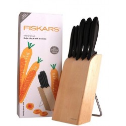 FISKARS Dárková sada nožů v bloku 5 ks Fiskars 1023782 Essential