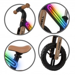 Balanční kolo Kidwell Suno s LED světlem black brown