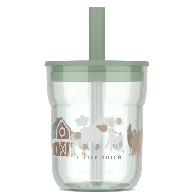 MEPAL Dětská sklenice s brčkem MIO 250ML LITTLE FARM MEPAL Dětská sklenice s brčkem MIO 250ML LITTLE FARM