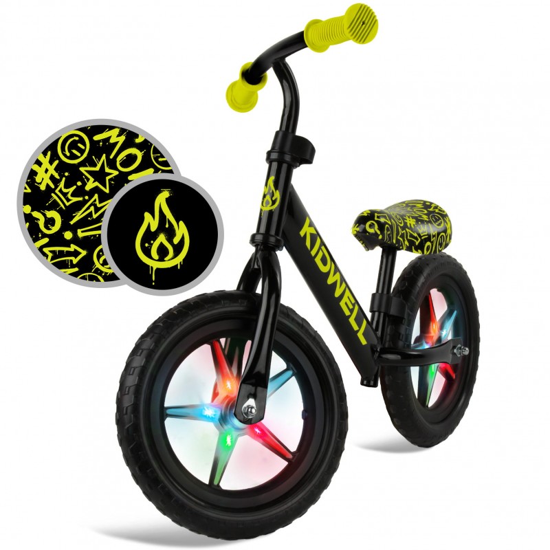 Balanční kolo Kidwell REBEL LED Neonově yellow svítící kola Balanční kolo Kidwell REBEL LED Neonově yellow svítící kola