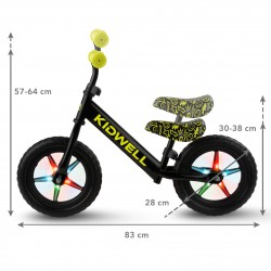 Balanční kolo Kidwell REBEL LED Neonově yellow svítící kola