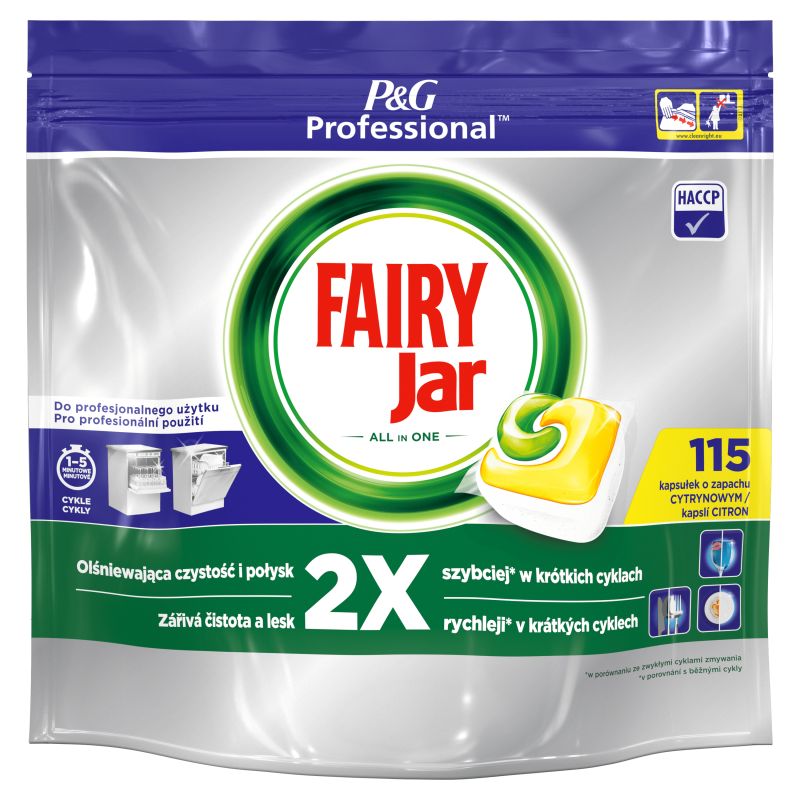 Fairy Jar Professional Lemon kapsle do myčky nádobí All-in-One 115 ks Fairy Jar Professional Lemon kapsle do myčky nádobí All-in-One 115 ks