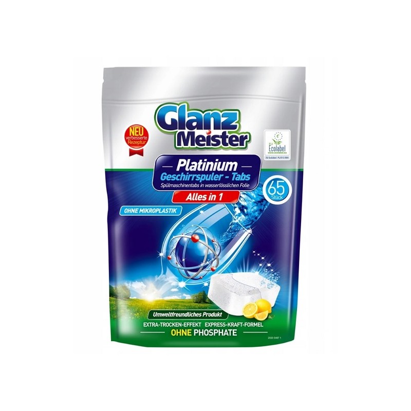 Glanz Meister Platinum Alles in 1 Tablety do myčky 65 ks Glanz Meister Platinum Alles in 1 Tablety do myčky 65 ks