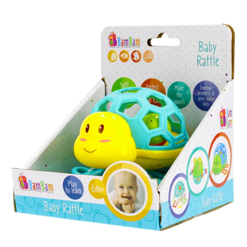 Bam Bam ET Baby chrastítko želva s kuličkou Bam Bam ET Baby chrastítko želva s kuličkou