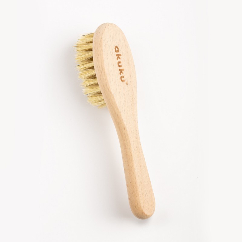 BabyOno AKUKU Dřevěný kartáč na vlasy natural A0669 BabyOno AKUKU Dřevěný kartáč na vlasy natural A0669