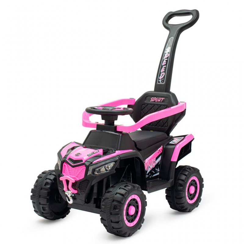 Baby Mix Ruggy s vodící tyčí baby růžová
