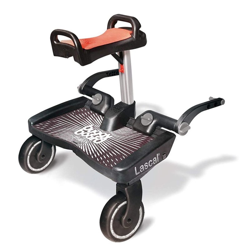 Lascal BuggyBoard Maxi černý + sedák Saddle červený Lascal BuggyBoard Maxi černý + sedák Saddle červený