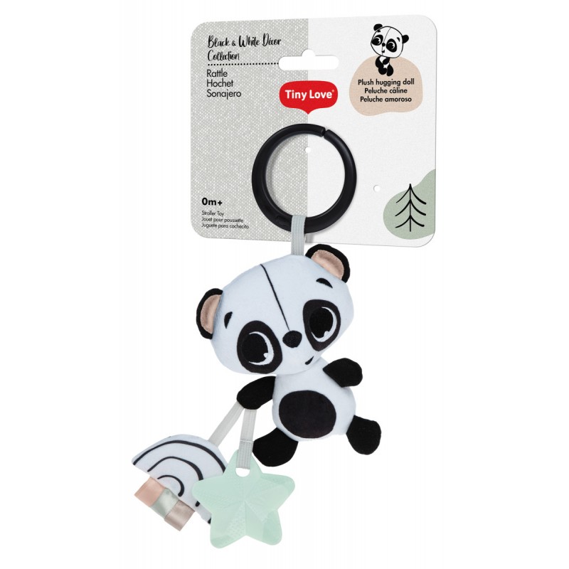 Tiny Love přívěsek na kočárek Tiny Smarts Panda Decor černo bílý
