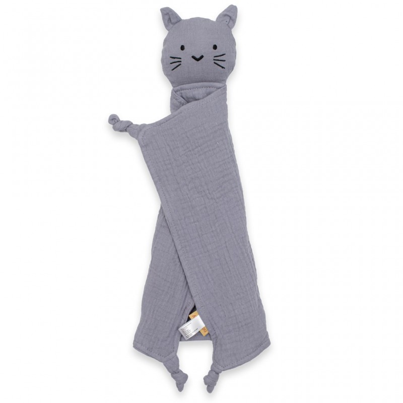 New Baby mušelínový usínáček Cat grey