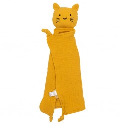 New Baby mušelínový usínáček Cat mustard