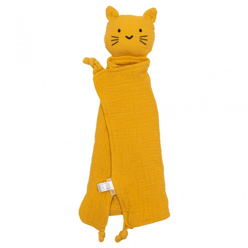 New Baby mušelínový usínáček Cat mustard