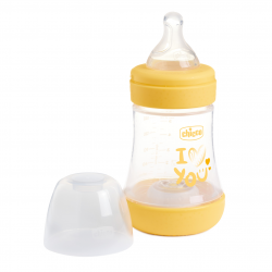 Chicco Lahev kojenecká Perfect5 silikon žlutá 150 ml