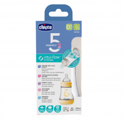 Chicco Lahev kojenecká Perfect5 silikon žlutá 150 ml