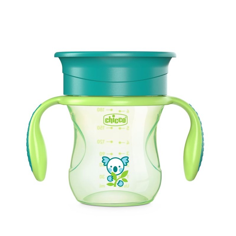 Chicco hrneček 360 s držadly zelená 200 ml