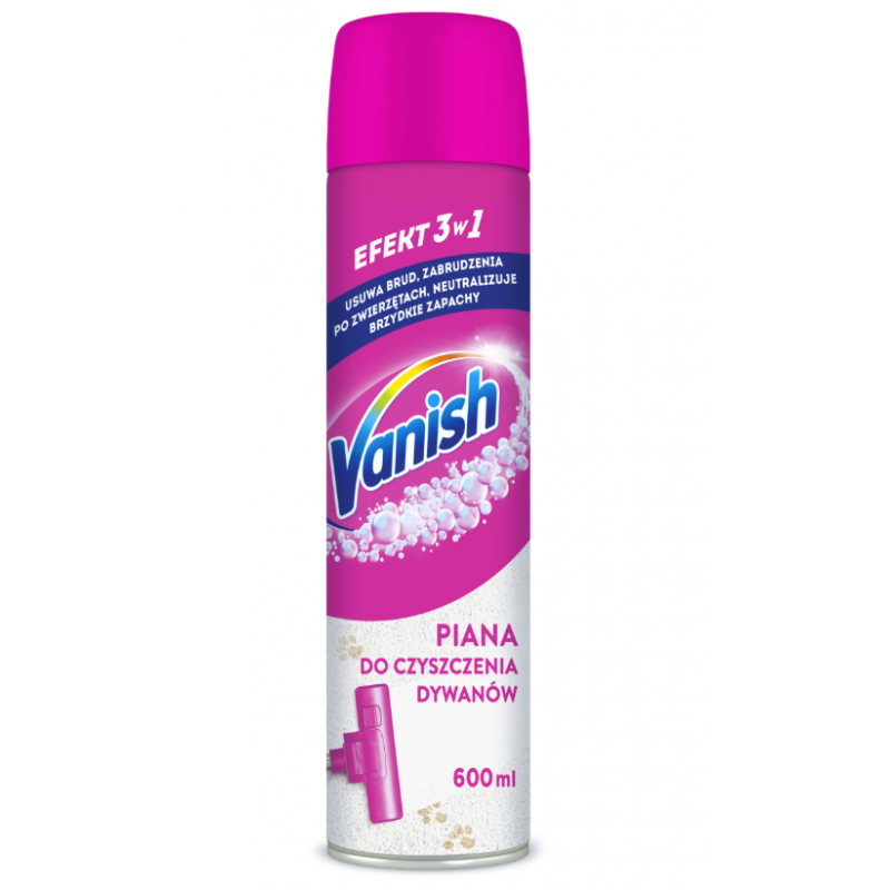 Vanish 3v1 650 ml pěna na čištění koberců a čalounění Vanish 3v1 650 ml pěna na čištění koberců a čalounění