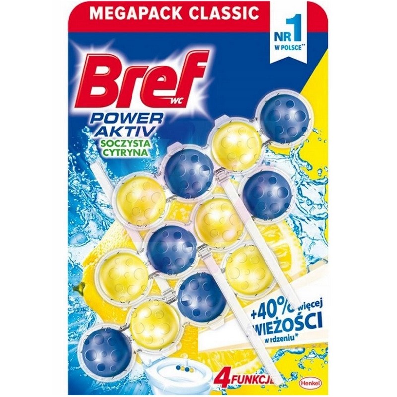 Bref Power Activ WC blok Lemon 3 x 50 g Bref Power Activ WC blok Lemon 3 x 50 g
