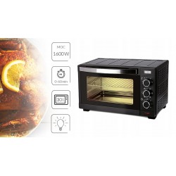 MPM MPE-09/T mini trouba s příkonem 1600W časovačem a regulací teploty