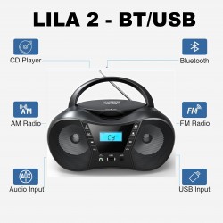 Eltra Lila 2 černé rádio s CD