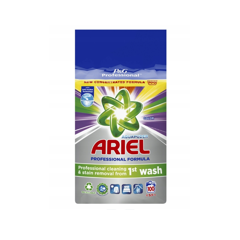 Ariel Aquapuder Color univerzální prací prášek na barevné prádlo 100 PD 5,5 kg