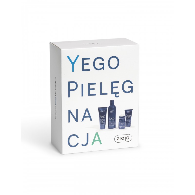 Ziaja Men (Yego) sprchový gel 3v1 300 ml + hydratační krém SPF6 50 ml + balzám po holení 75 ml + antiperspirant 60 ml