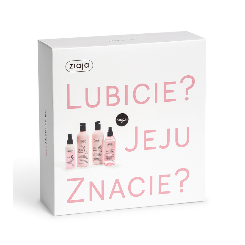 Ziaja Jeju šampon Jeju 300 ml + sprchový gel Jeju 300 ml + obličejová mlha Jeju 200 ml + kondicionér ve spreji