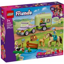 LEGO® Friends 42695 Přívěs s koněm a hříbětem