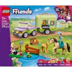 LEGO® Friends 42695 Přívěs s koněm a hříbětem